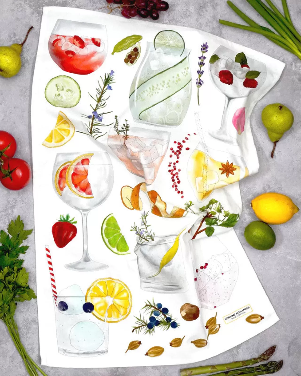 Shop Corinne Alexander 2023 G & T Tea Towel By