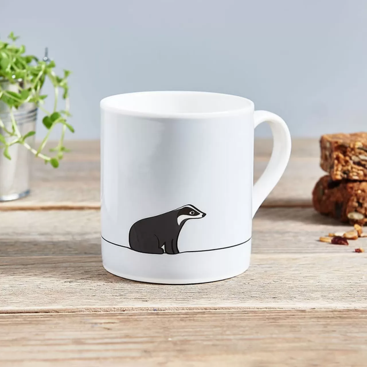 Online Jin Designs Badger Mug