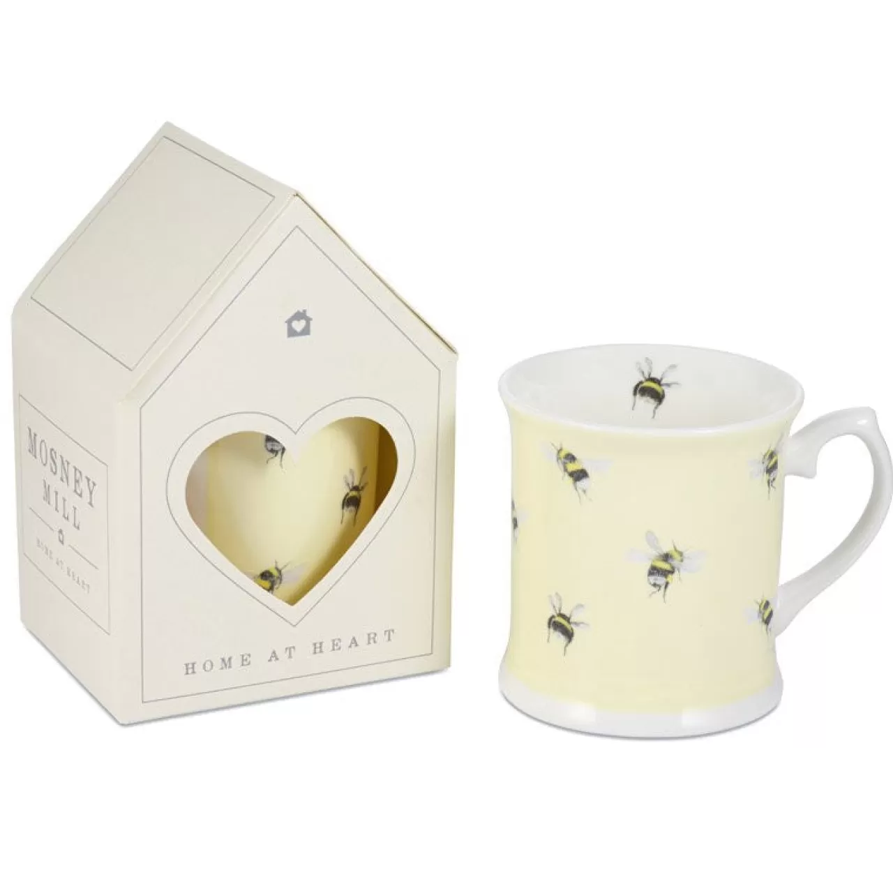 Cheap Mosney Mill Bee & Flower Multi Bee Yellow China Mug