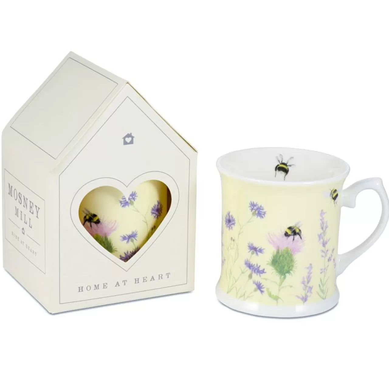 Online Mosney Mill Bee & Flower Yellow China Mug