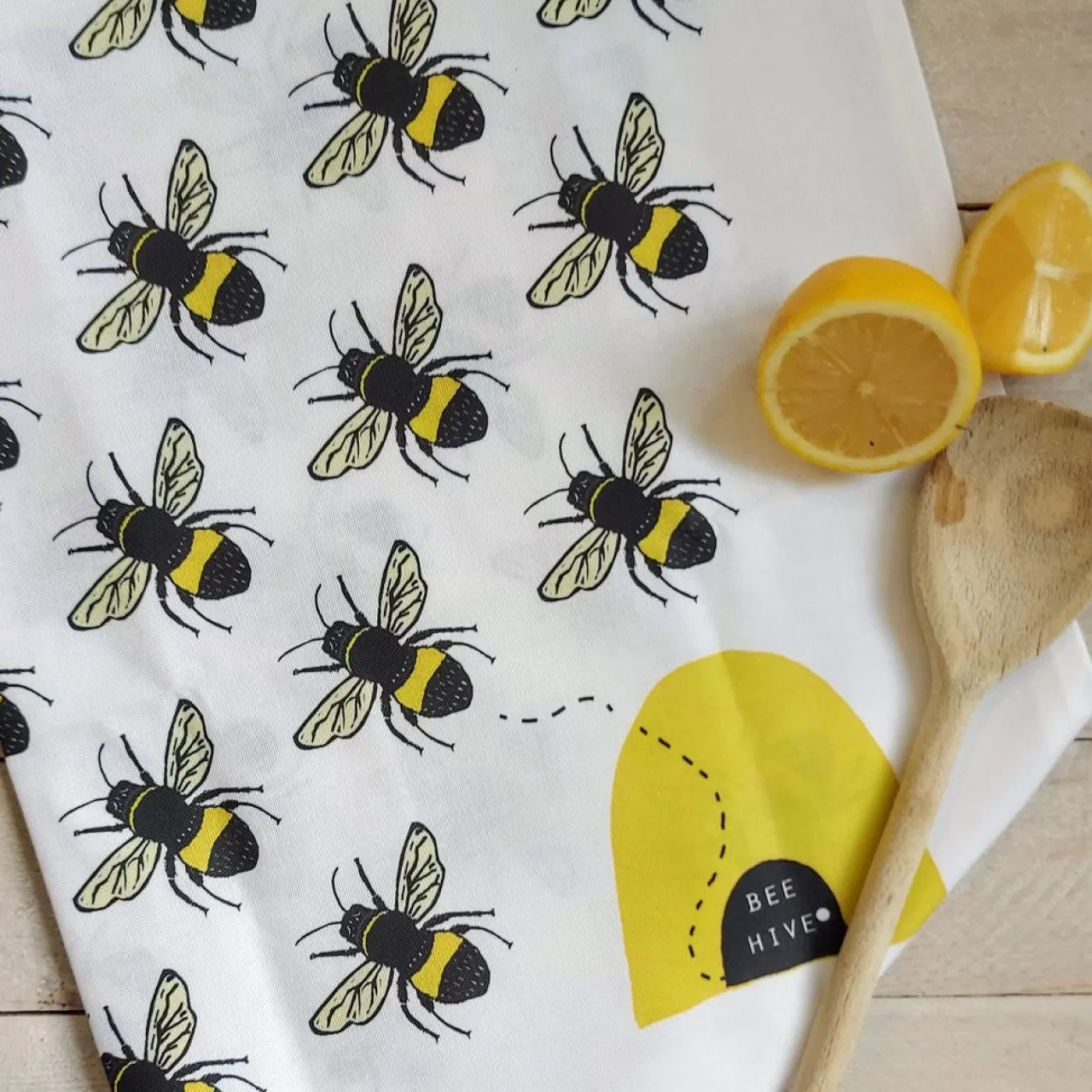 Best Lucky Lobster Bee Hive Tea Towel