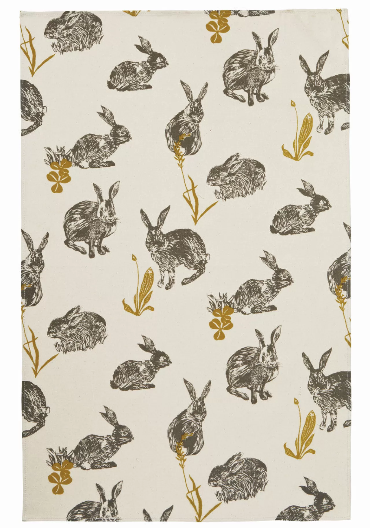 New Ulster Weavers Block Print Rabbit Tea Towel