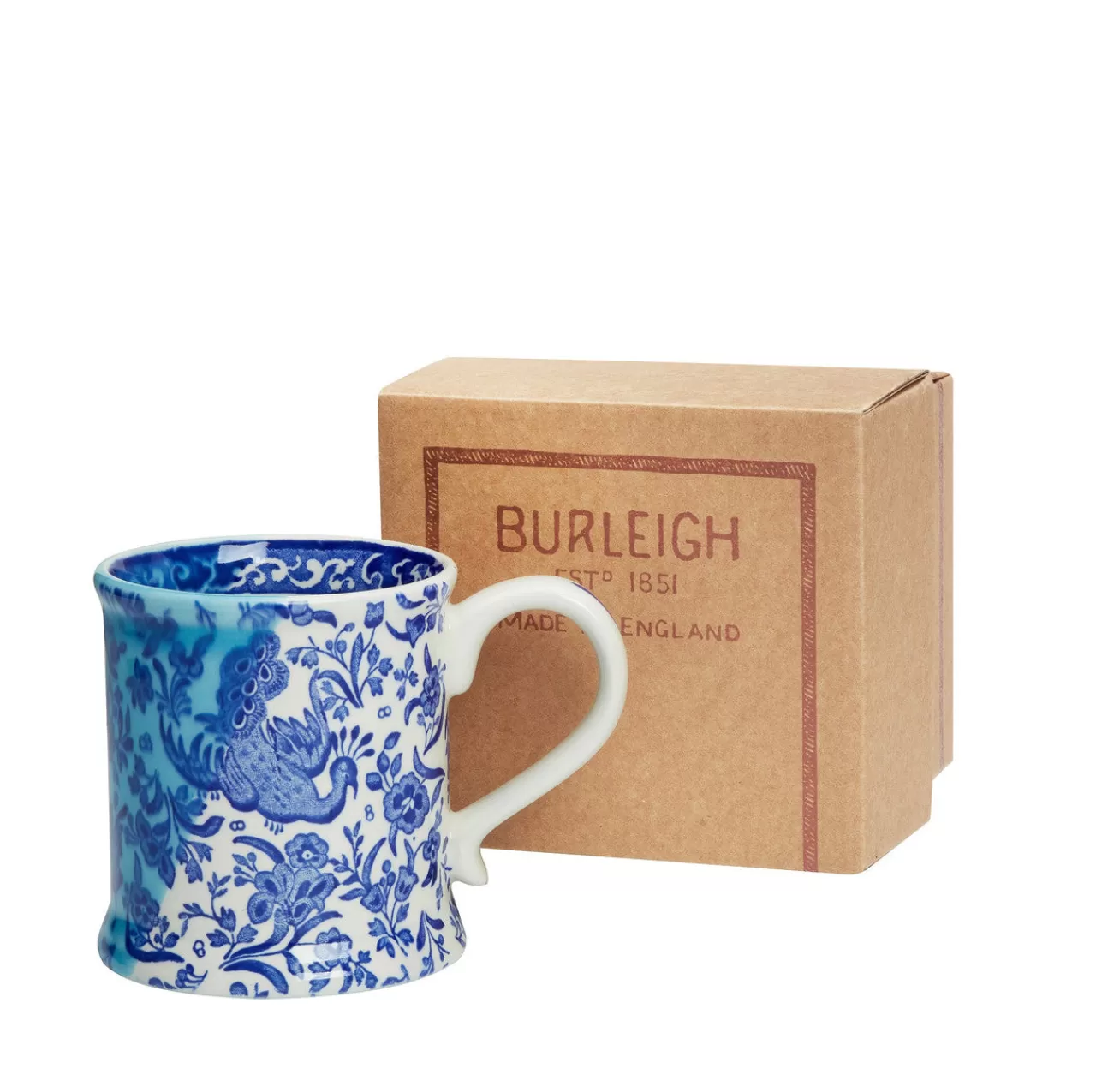 Cheap Burleigh Blue Regal Peacock 170Th Anniversary Footed Mug