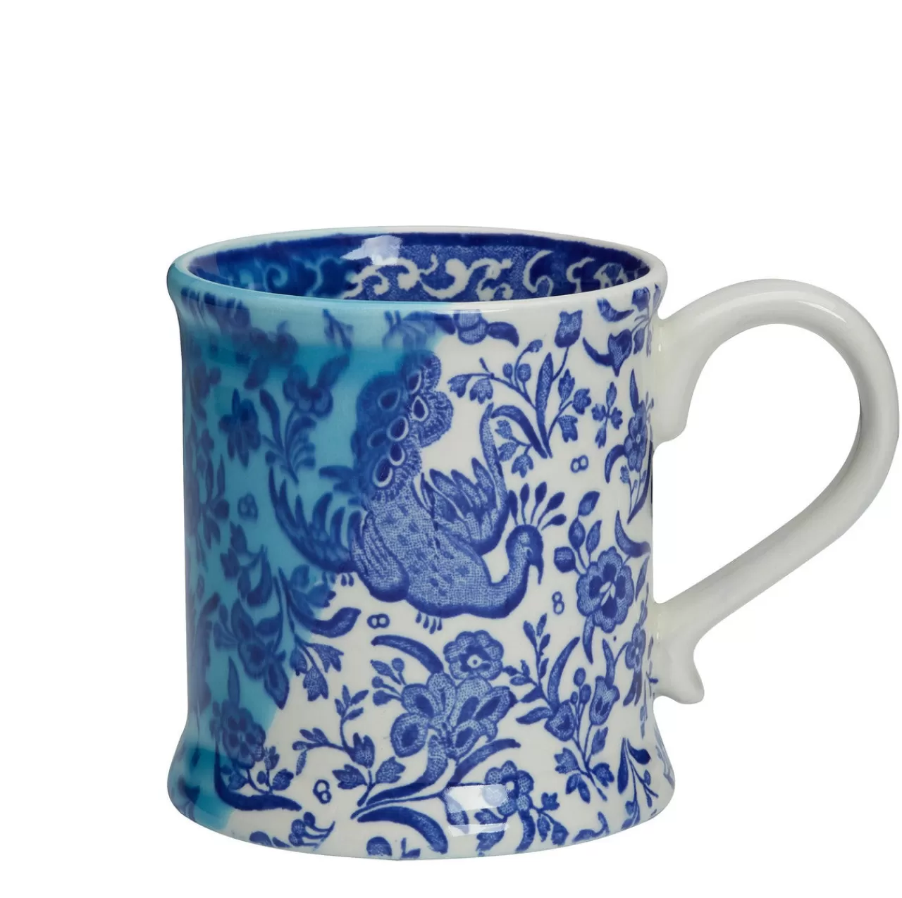 Cheap Burleigh Blue Regal Peacock 170Th Anniversary Footed Mug