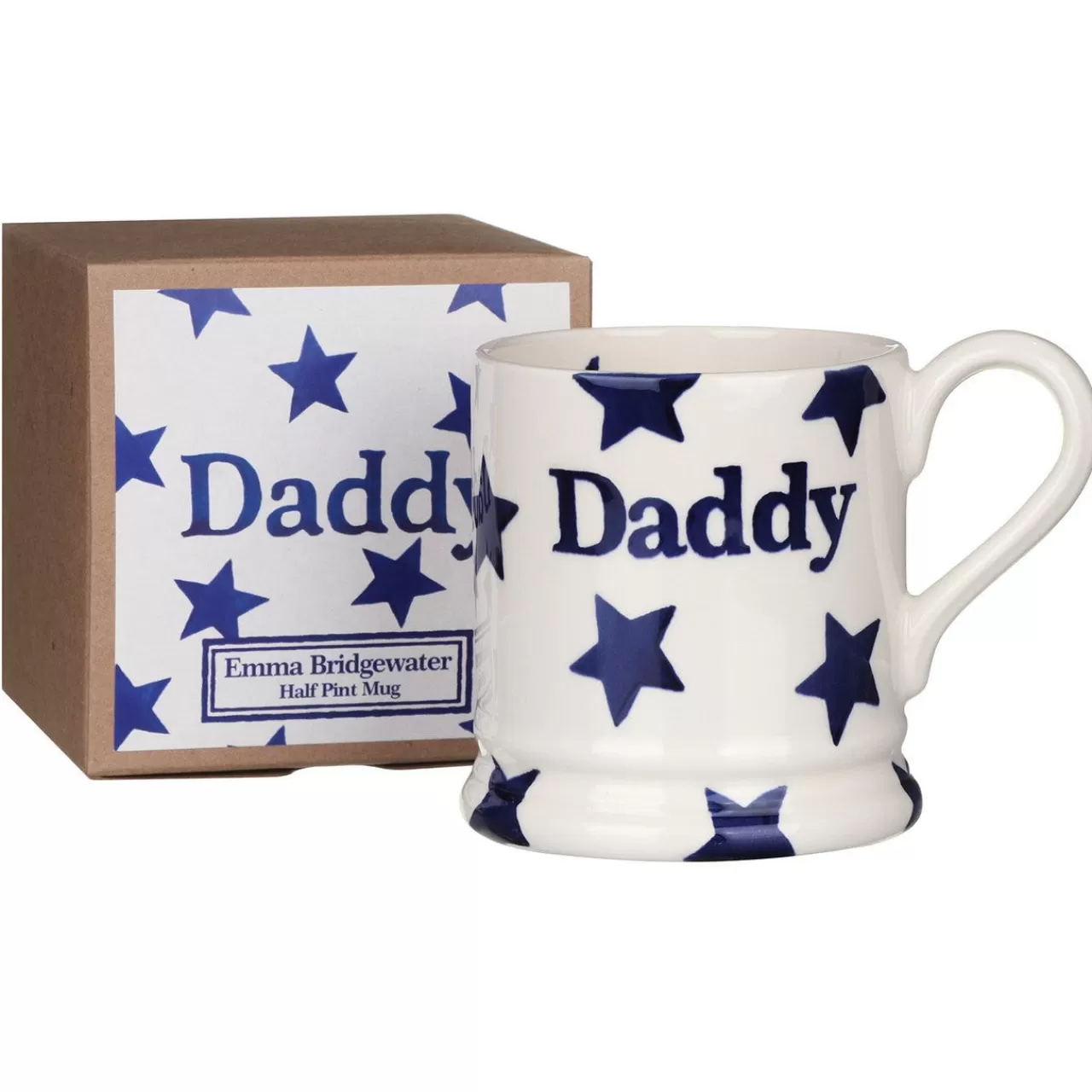 Hot Emma Bridgewater Blue Star Daddy 1/2 Pint Mug Boxed