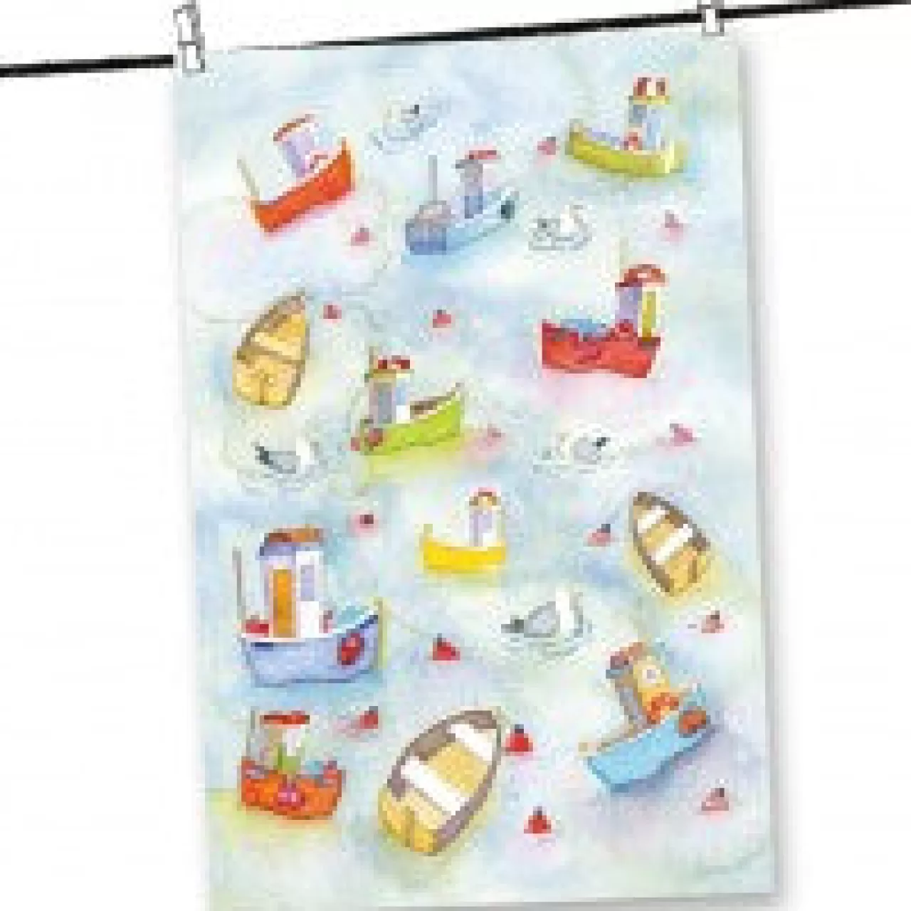 Online Emma Ball Boats Afloat Tea Towel