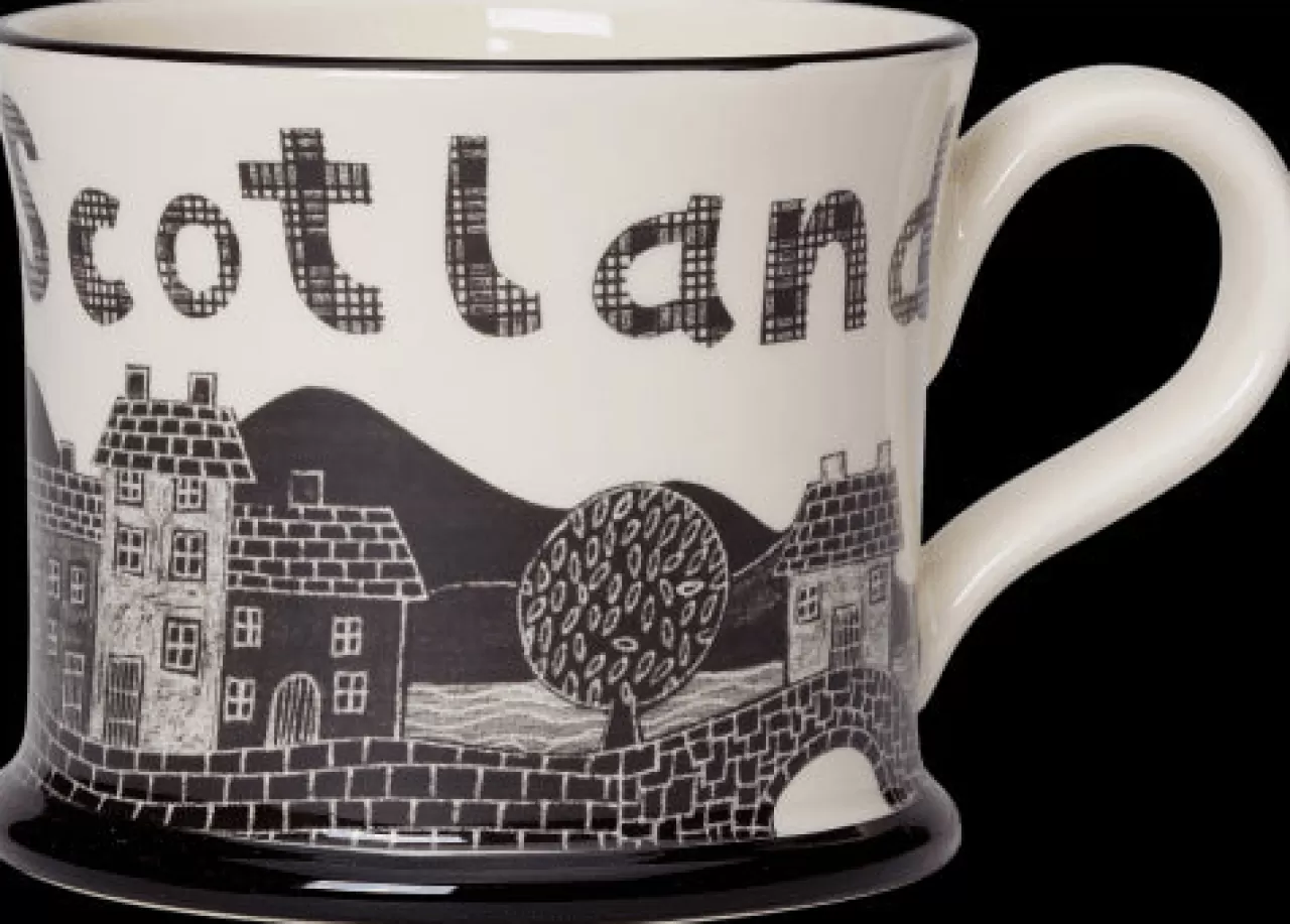 Clearance Moorland Pottery Bonnie Scotland Mug By