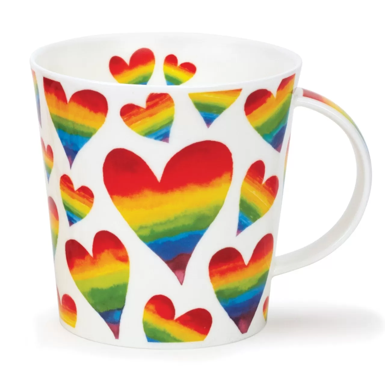 New Dunoon Cairngorm Rainbow Hearts Mug