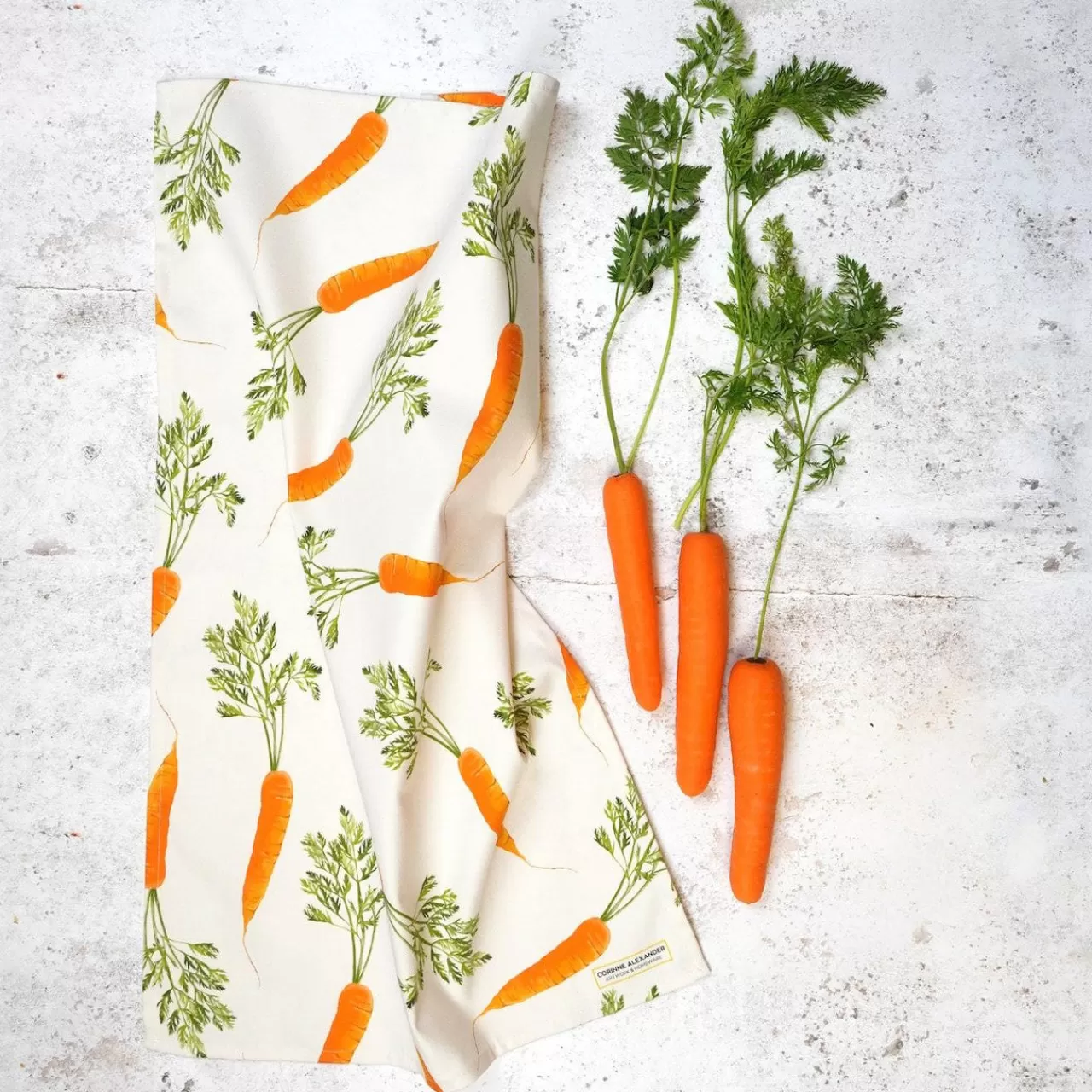 Cheap Corinne Alexander Carrot Tea Towel By