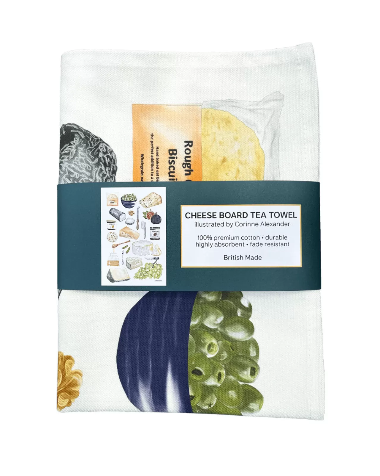 Cheap Corinne Alexander Cheese Board Tea Towel By