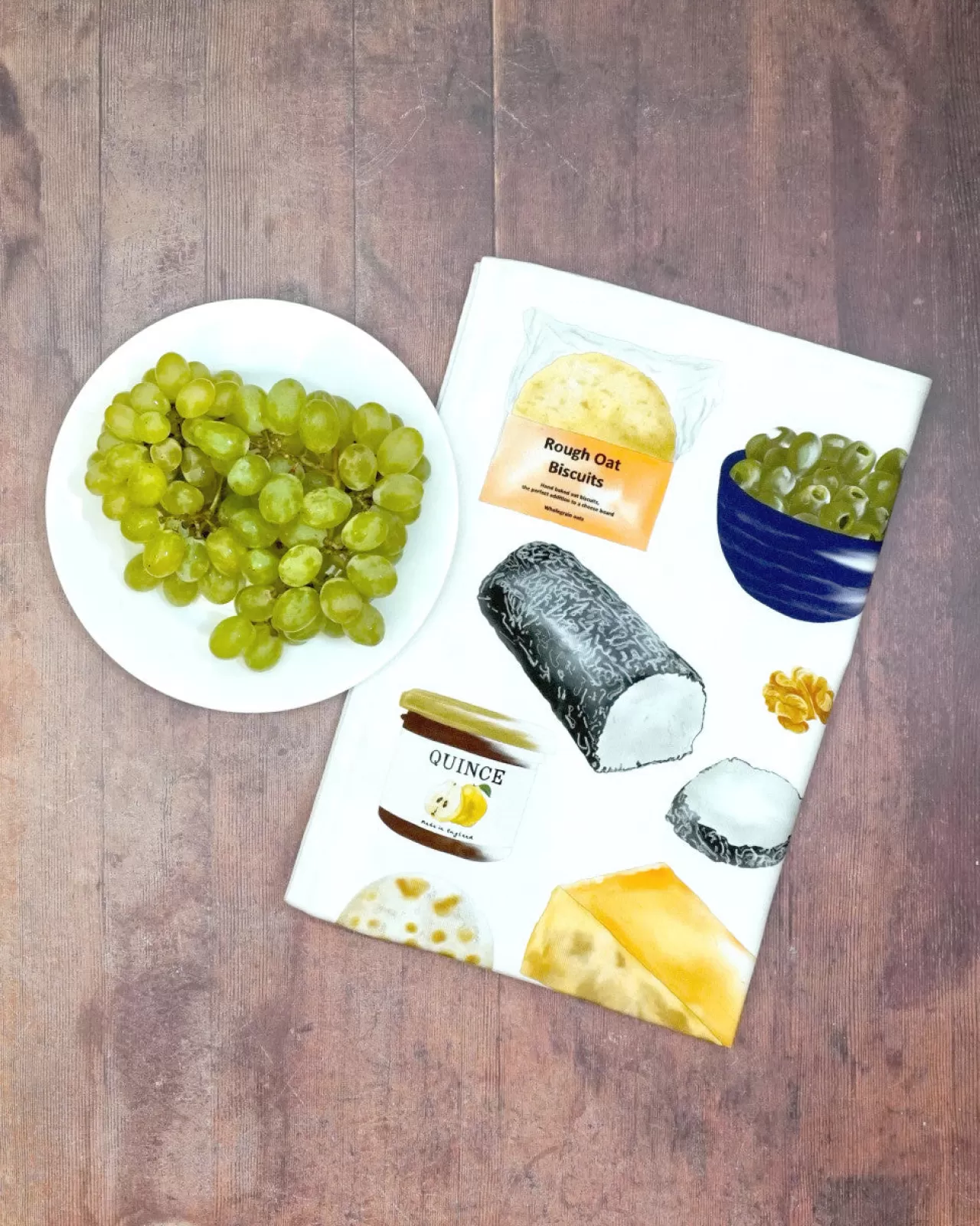 Cheap Corinne Alexander Cheese Board Tea Towel By