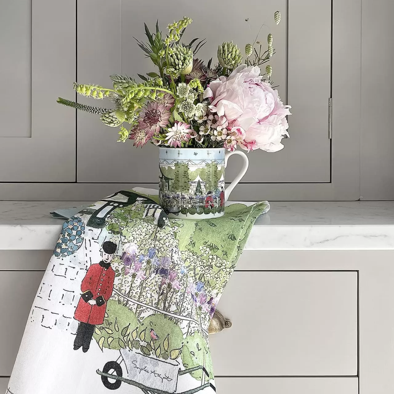 New Sophie Allport Chelsea Flower Show Tea Towel