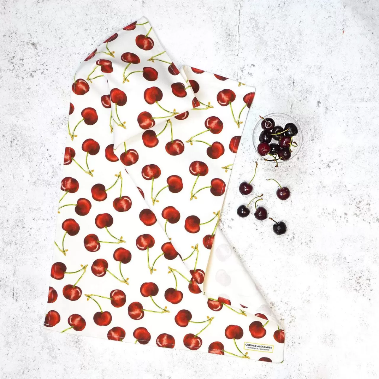 Best Sale Corinne Alexander Cherry Tea Towel By