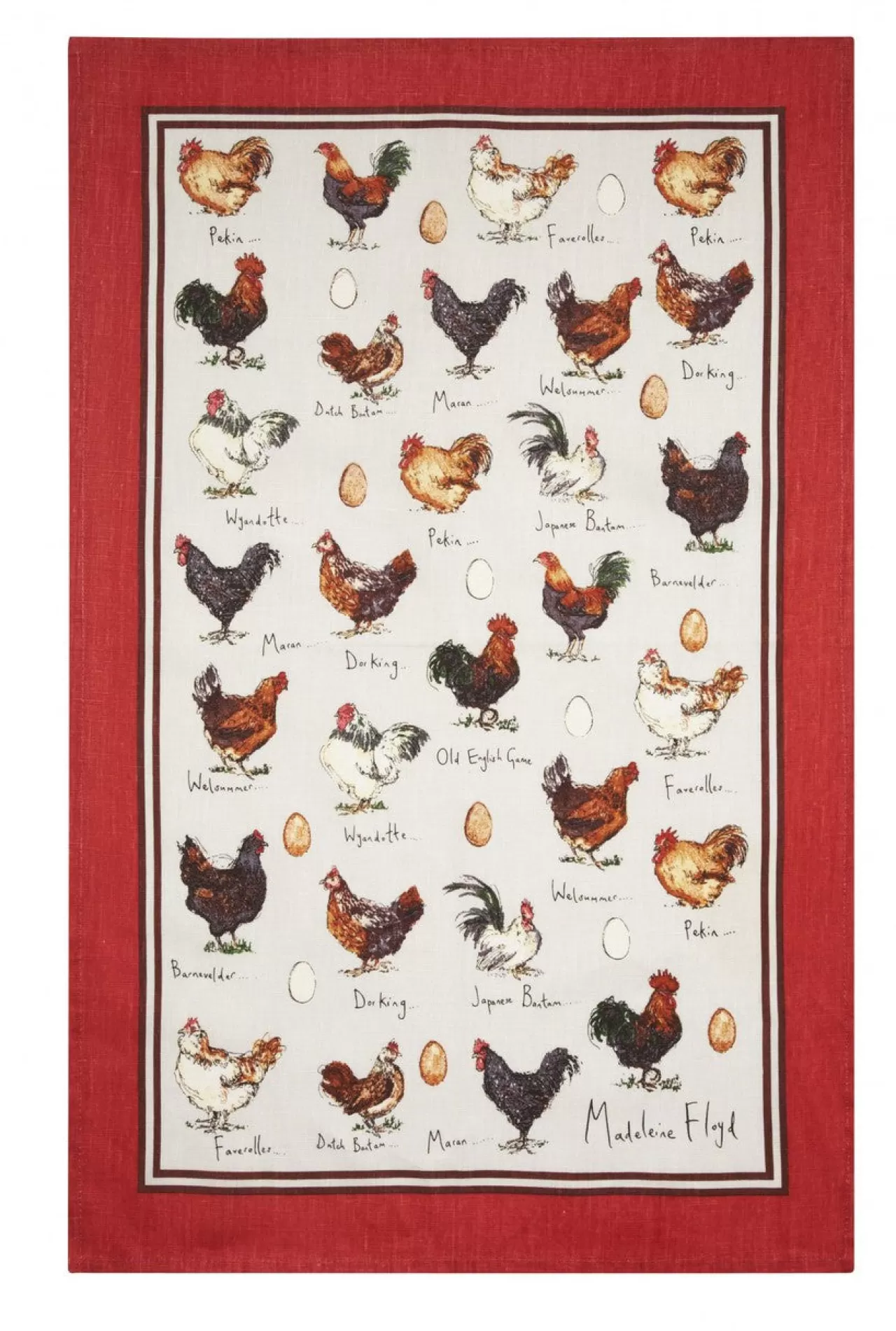 Fashion Ulster Weavers Chicken & Egg Cotton Tea Towel