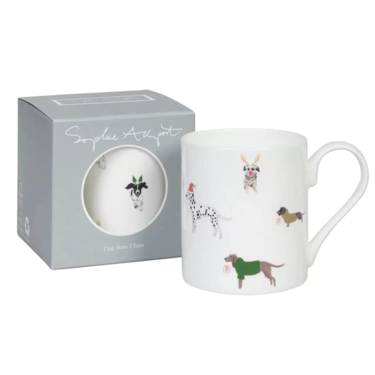 Clearance Sophie Allport Christmas Dogs Mug