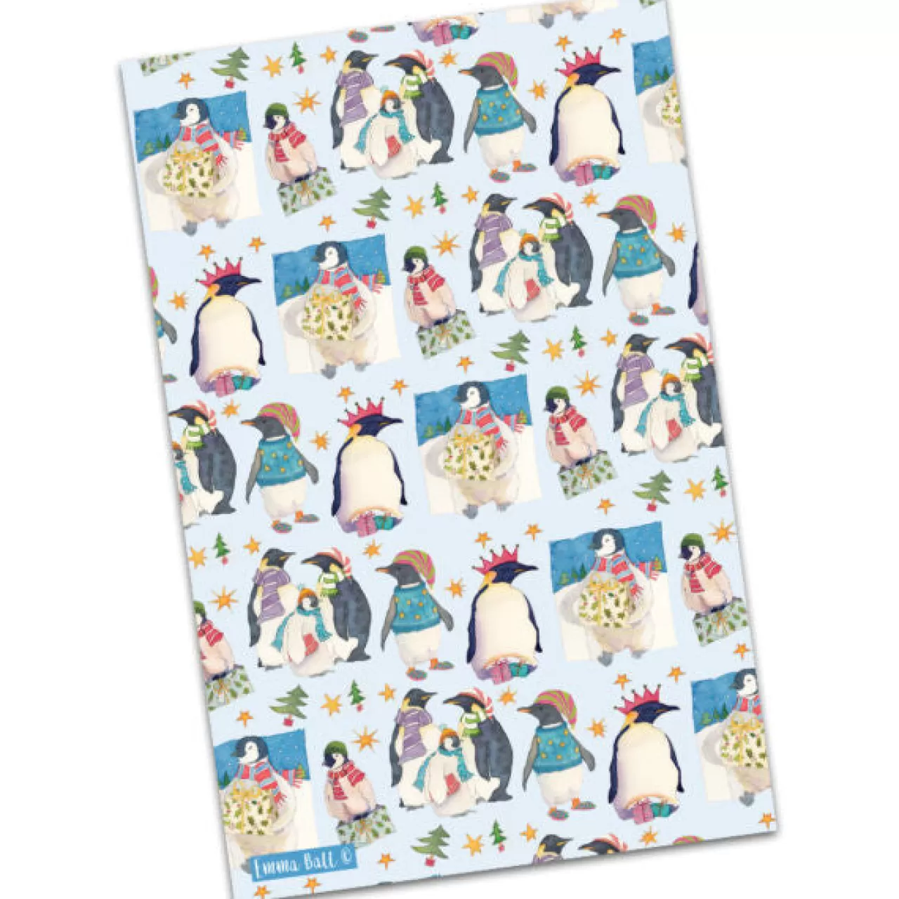 Discount Emma Ball Christmas Penguin Tea Towel