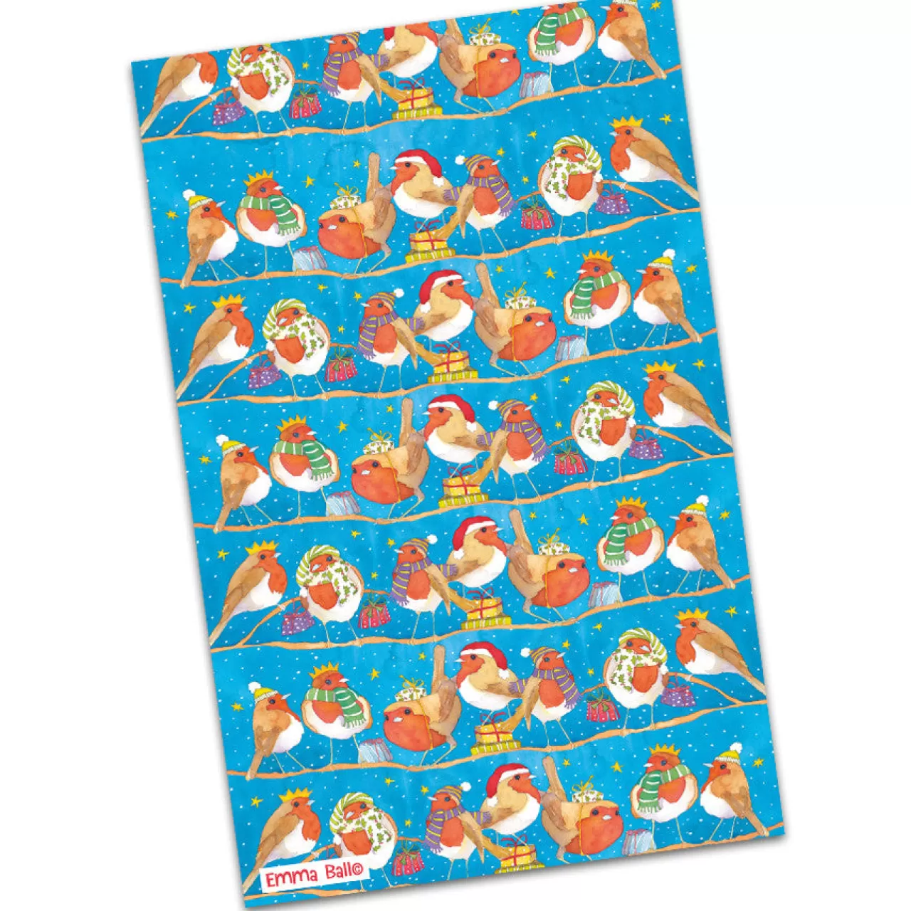 Discount Emma Ball Christmas Robins Tea Towel