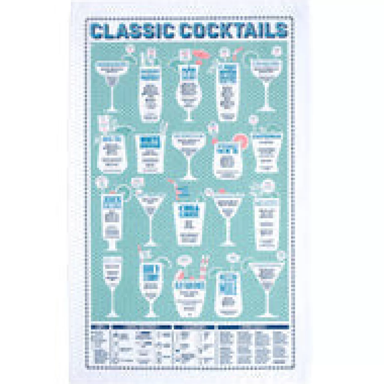 Cheap Stuart Gardiner Classic Cocktails Tea Towel