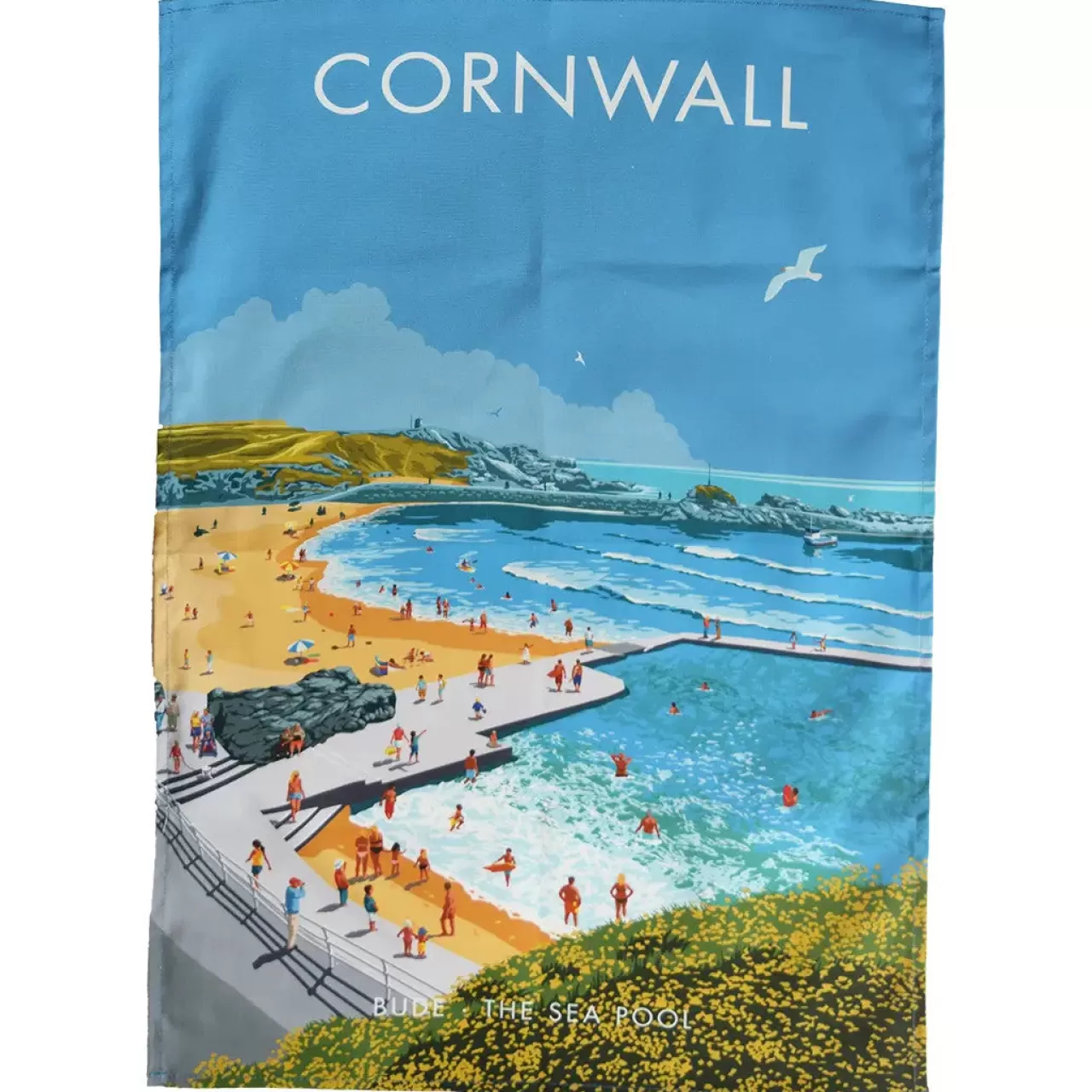 Discount Town Towels Cornwall - Bude Sea Pool Tea Towel