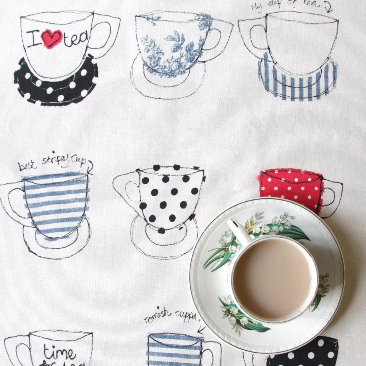 Discount Poppy Treffry Cups Tea Towel