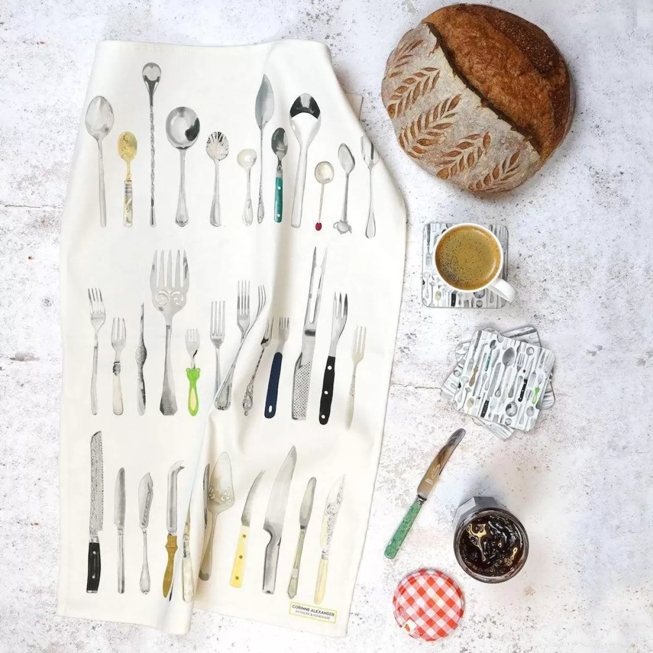 Outlet Corinne Alexander Cutlery Draw Tea Towel By