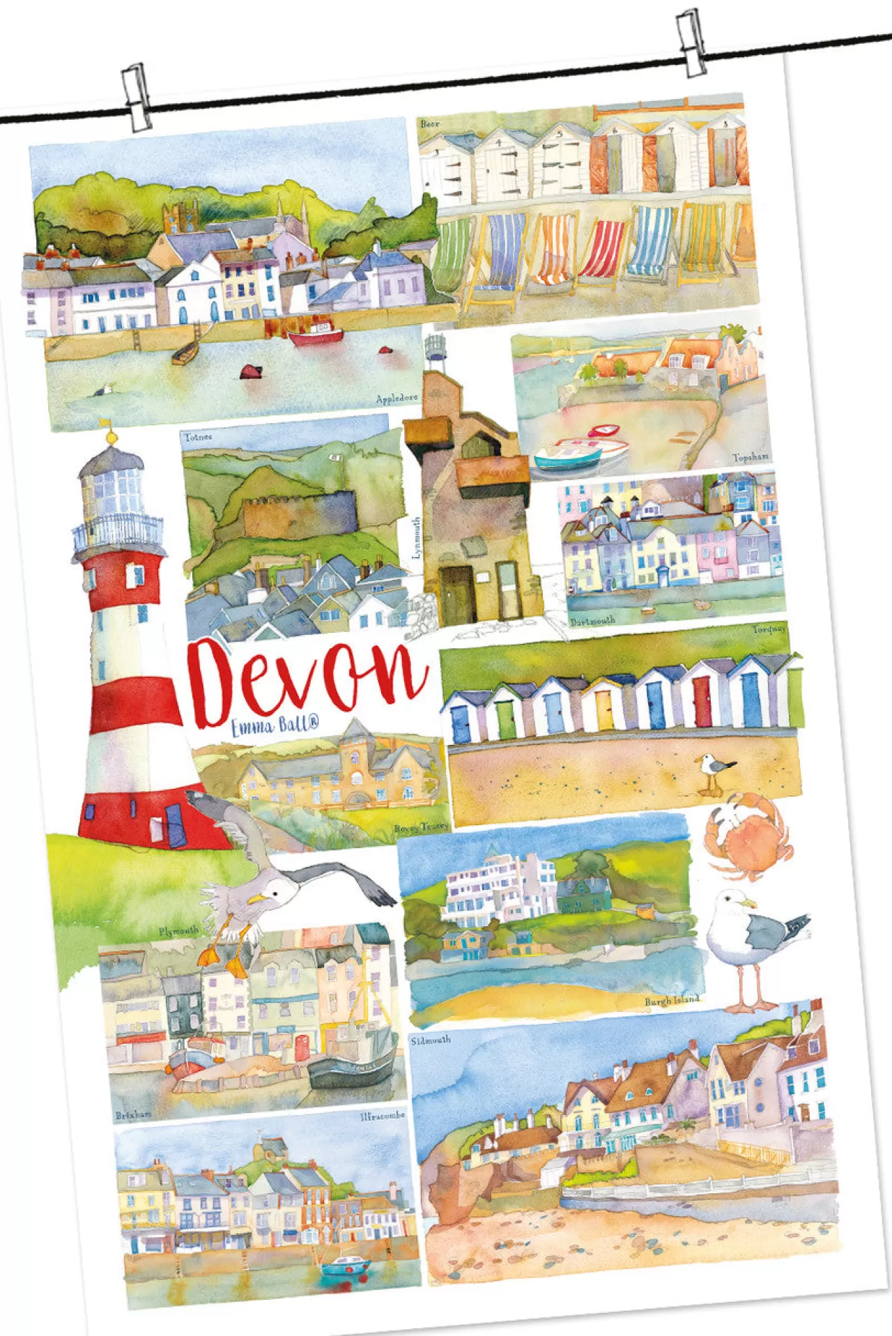 Clearance Emma Ball Devon Ii By Tea Towel