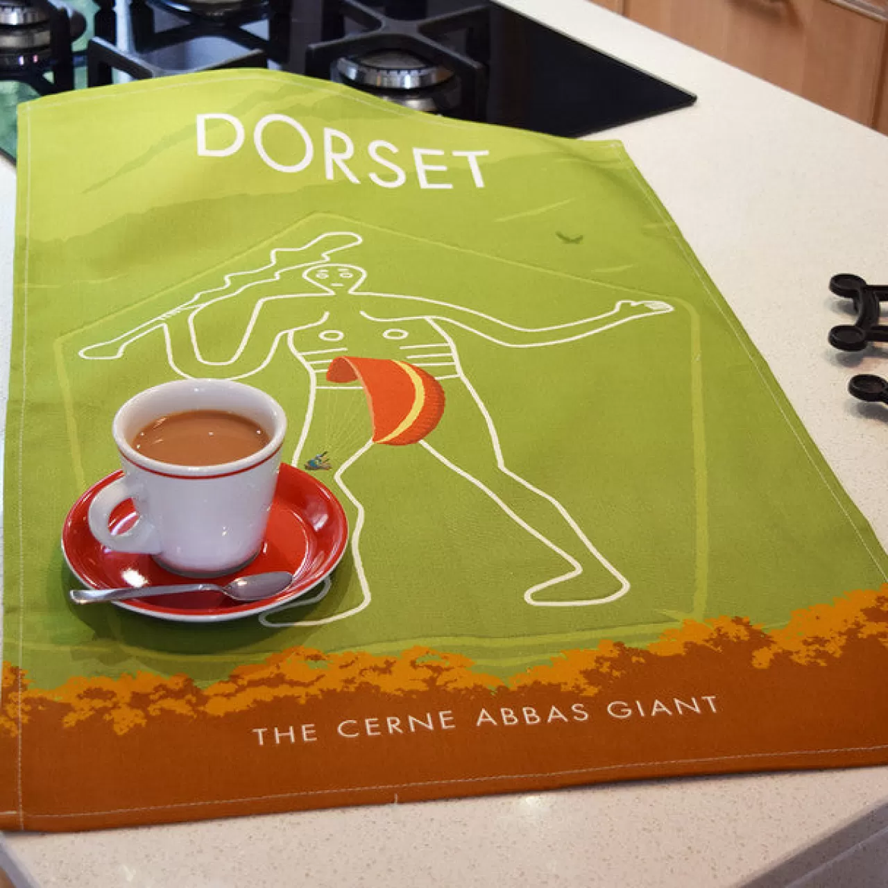 Best Town Towels Dorset - The Cerne Abbas Giant Tea Towel