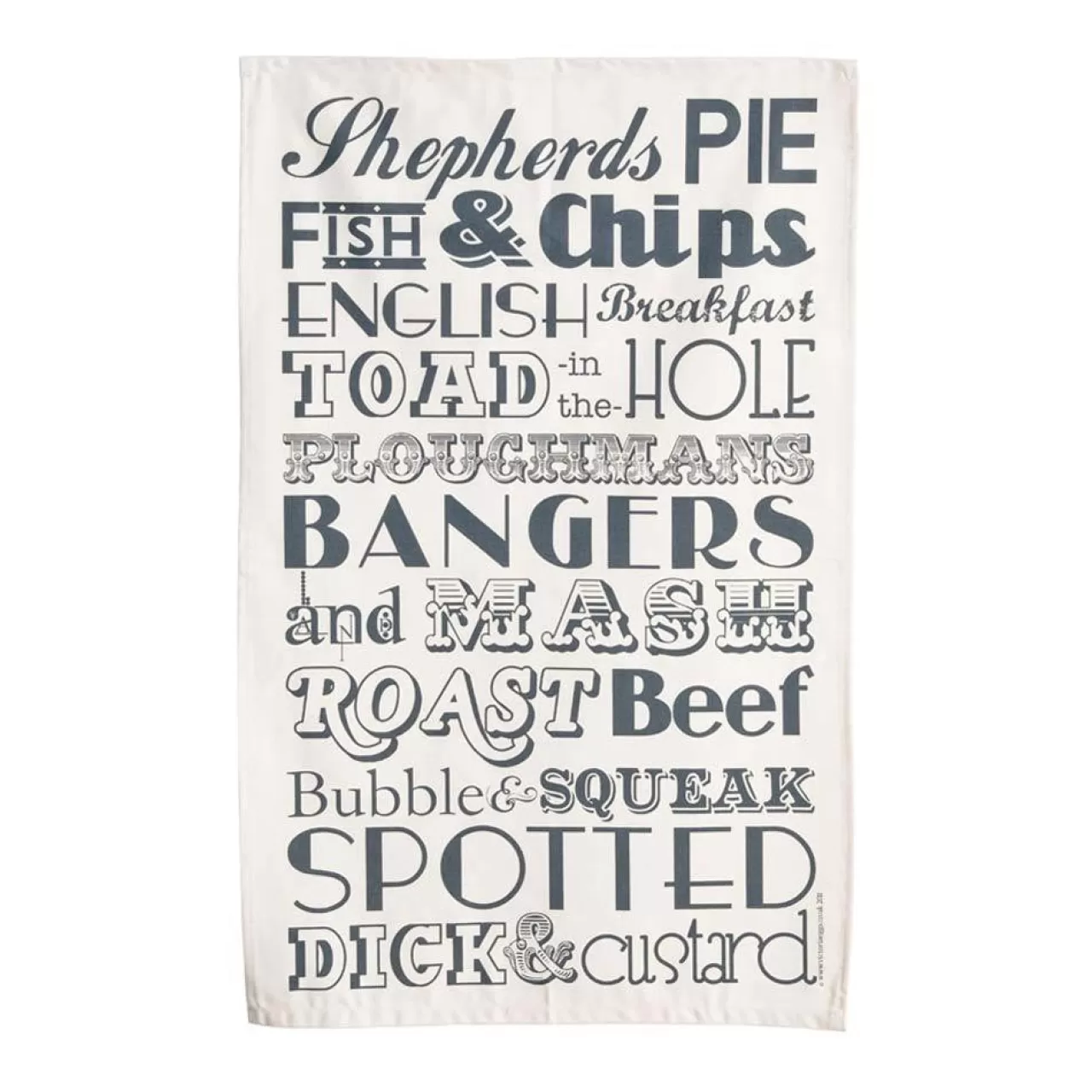 Discount Victoria Eggs English Dinner Tea Towel - Charcoal