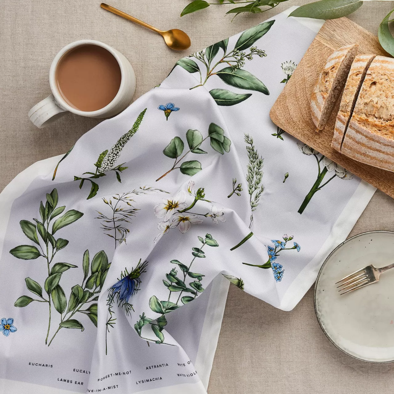 Best Catherine Lewis Ethereal Tea Towel - Light Blue