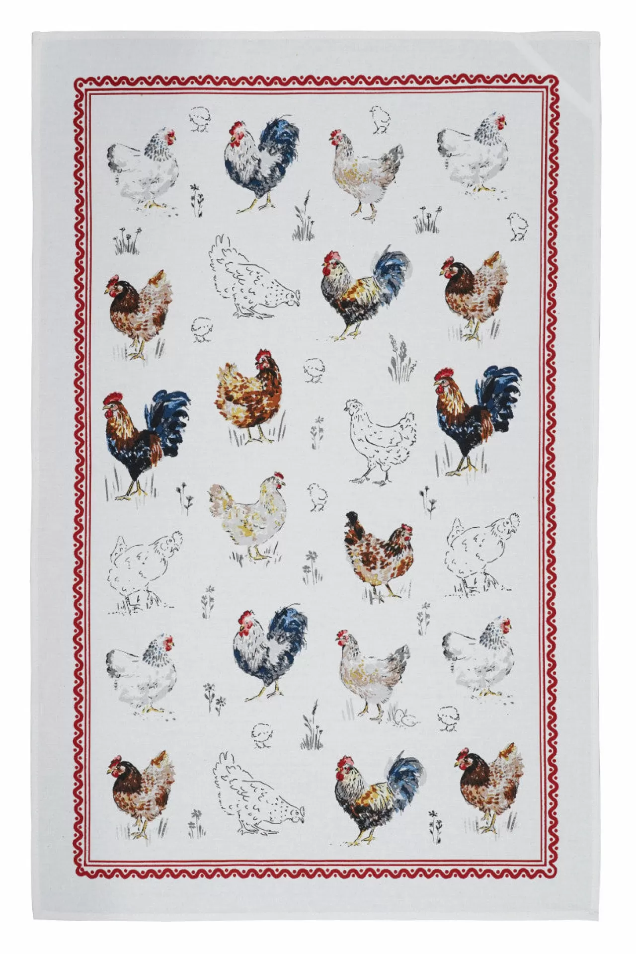 Hot Ulster Weavers Farm Birds Tea Towel