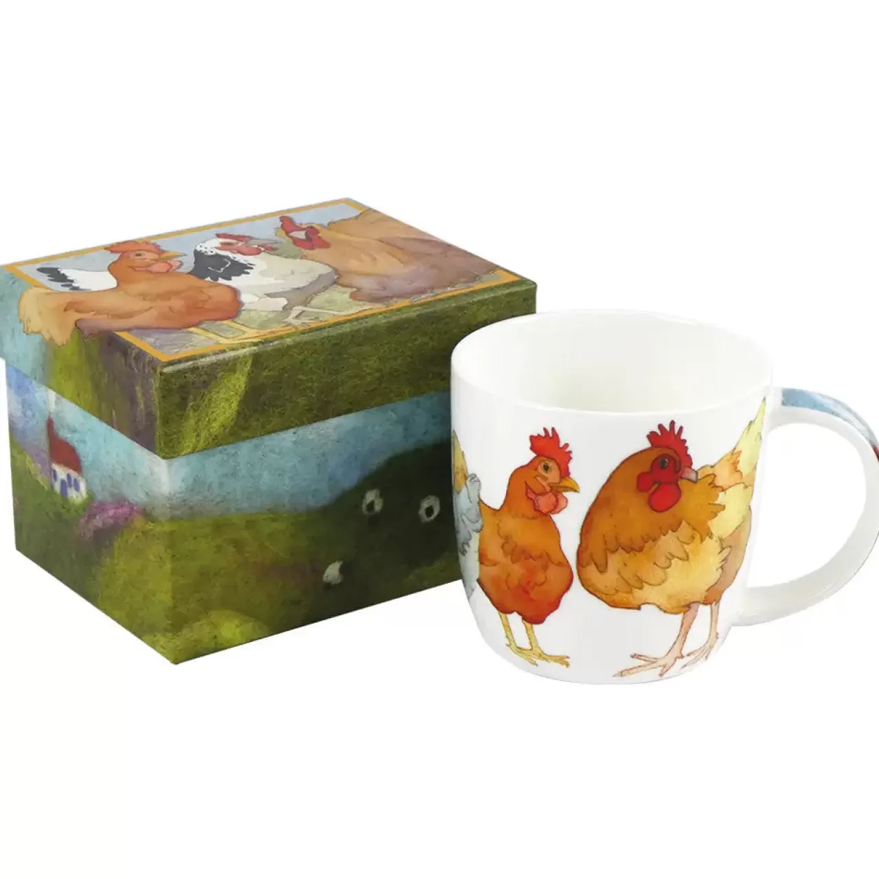 Flash Sale Emma Ball Felted Chickens Bone China Mug (Boxed)