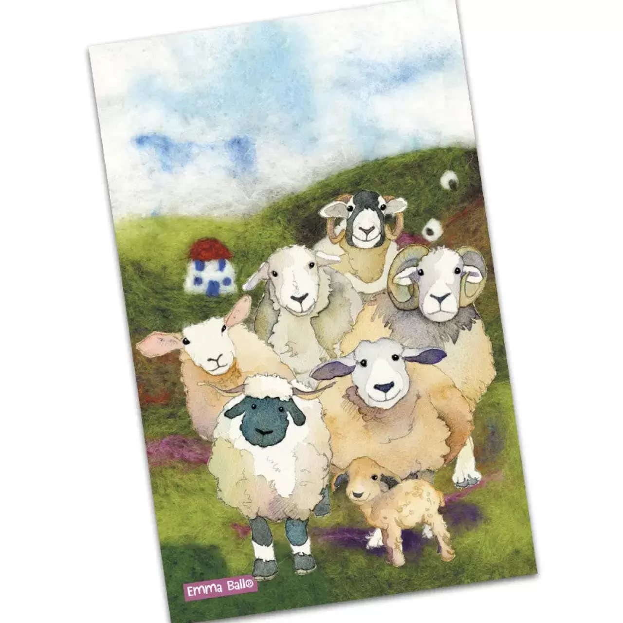 Discount Emma Ball Felted Sheep Tea Towel