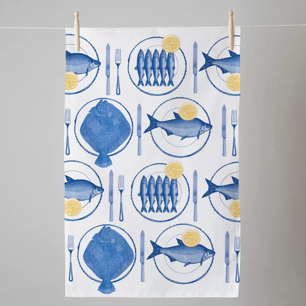 Flash Sale Thornback & Peel Fish Supper Tea Towel