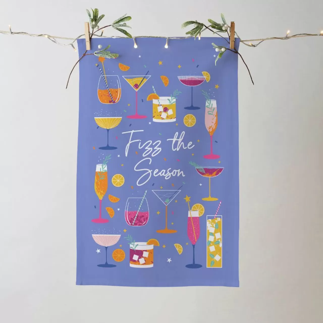 Discount Ulster Weavers Fizz The Season Recycled Cotton Blend Tea Towel