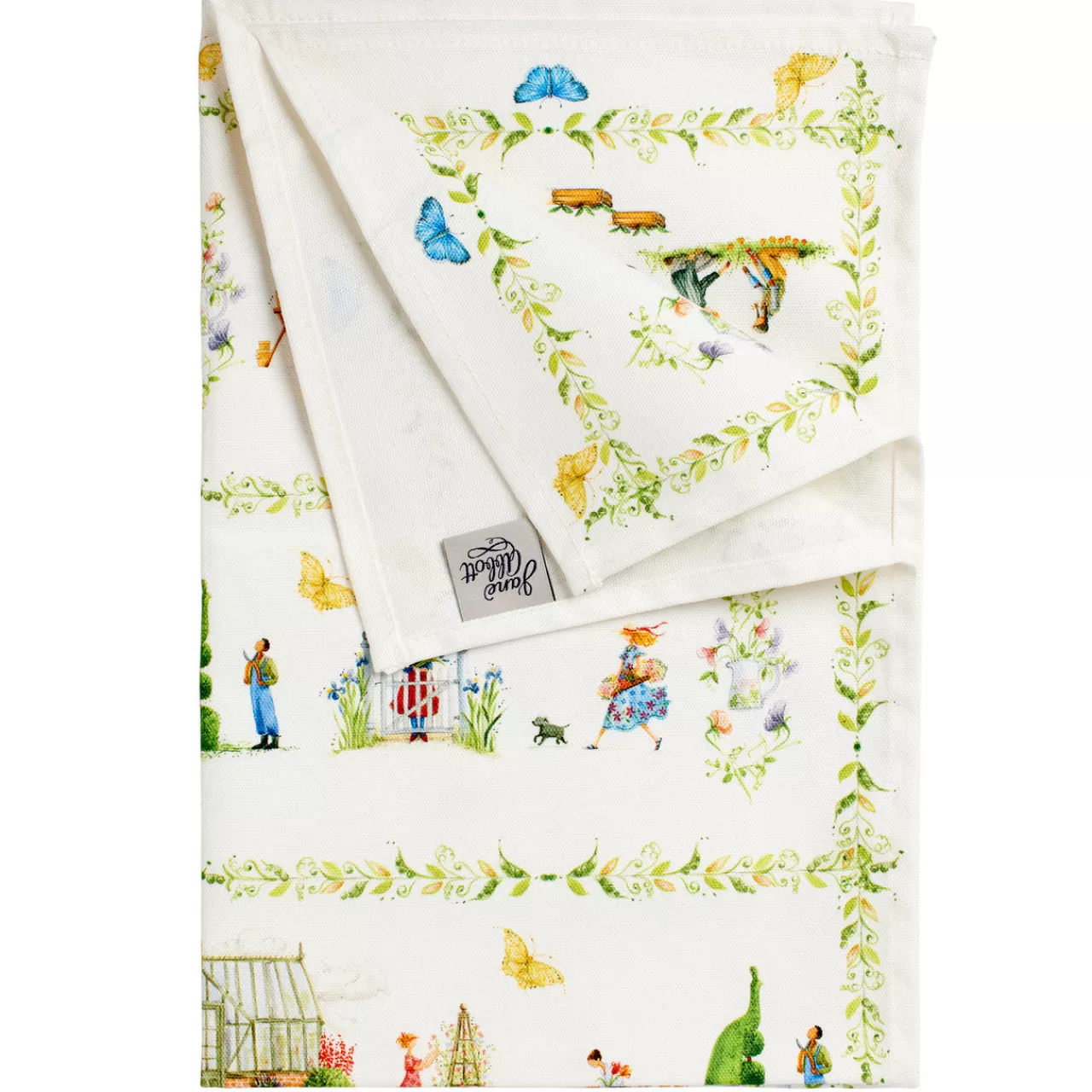 Best Sale Jane Abbott Designs Flower Garden Cotton Tea Towel