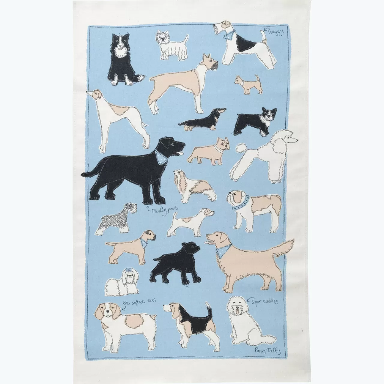 Flash Sale Poppy Treffry Four Legged Friends Tea Towel