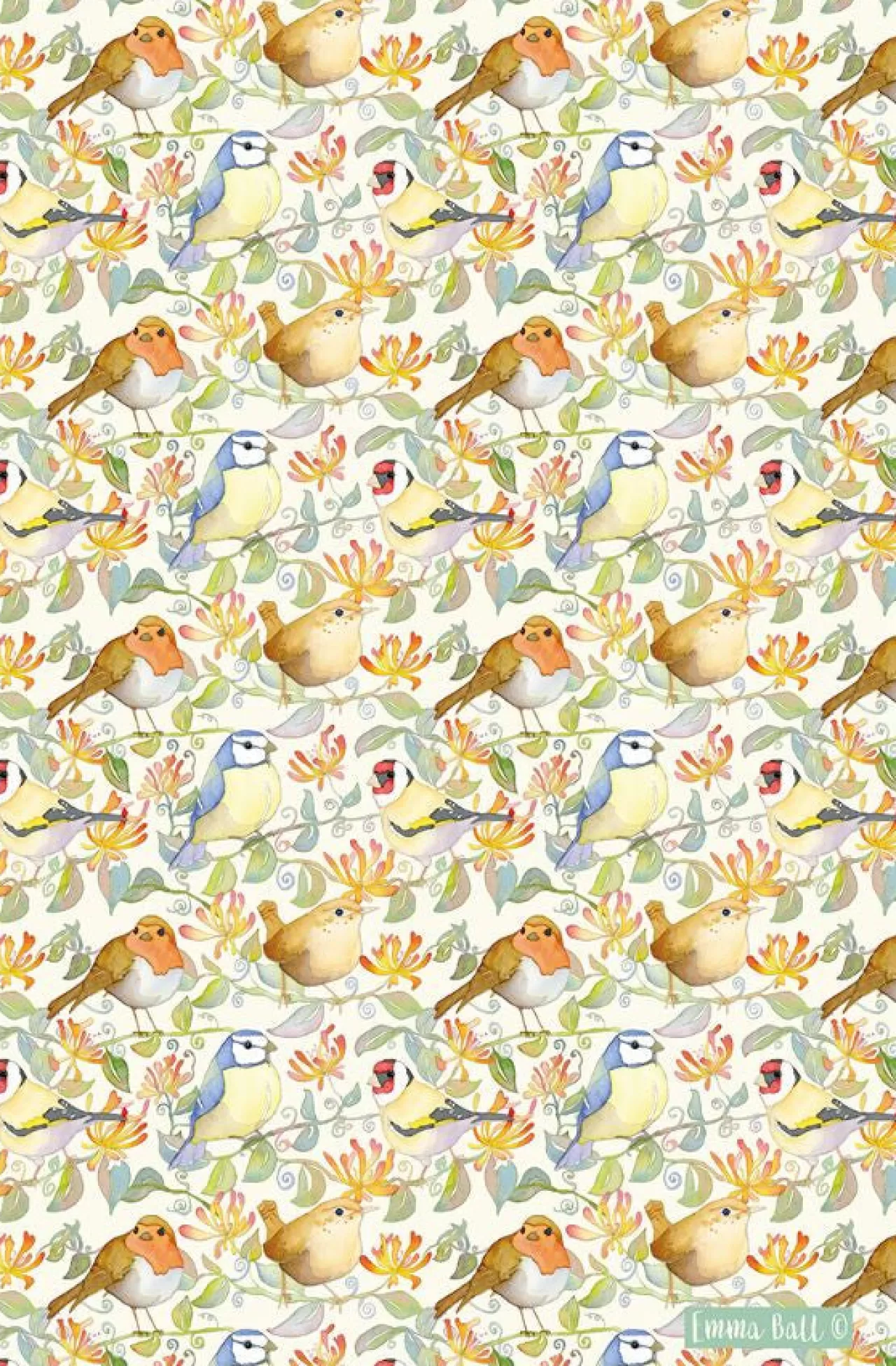 Outlet Emma Ball Garden Birds Tea Towel