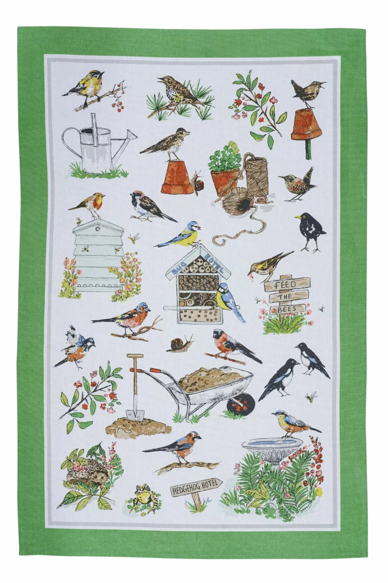 New Ulster Weavers Garden Birds With Border Tea Towel