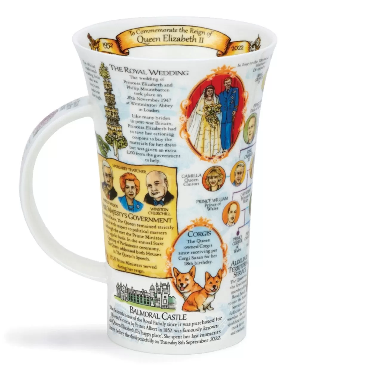 Flash Sale Dunoon Glencoe Life & Reign Of Queen Elizabeth Ii Mug