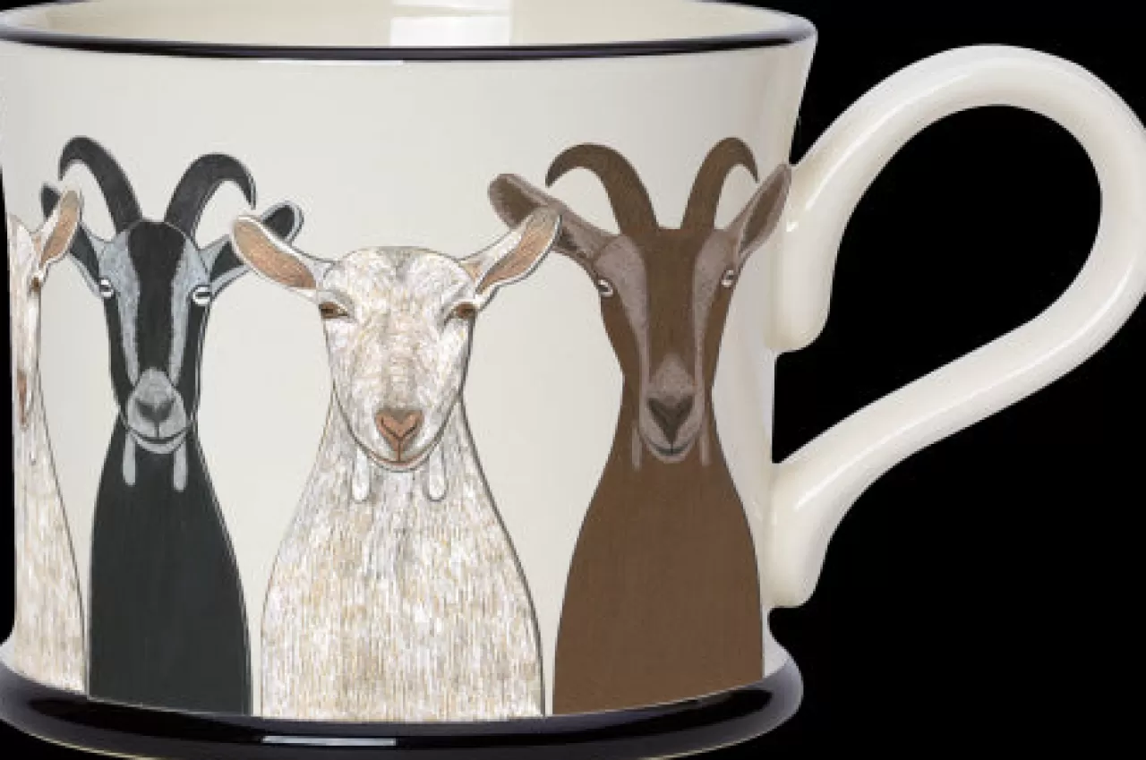 New Moorland Pottery Goats Mug By