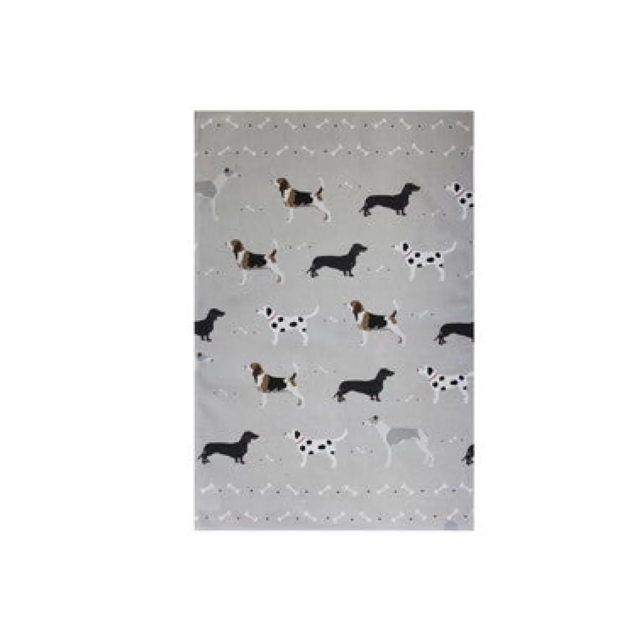 Sale Bailey & Friends Grey Dogs Cotton Tea Towel