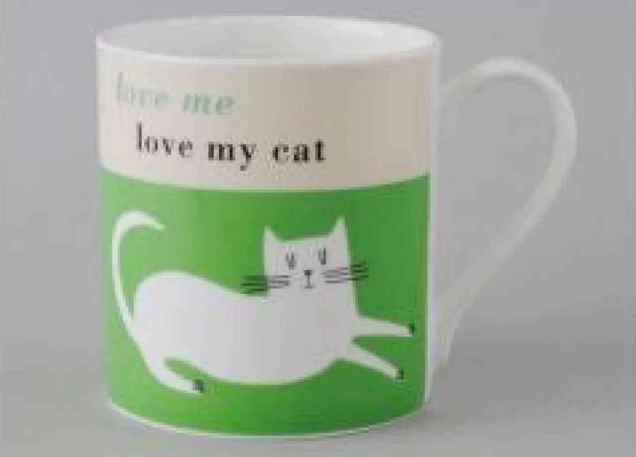 Cheap Repeat Repeat Happiness Cat Green Mug