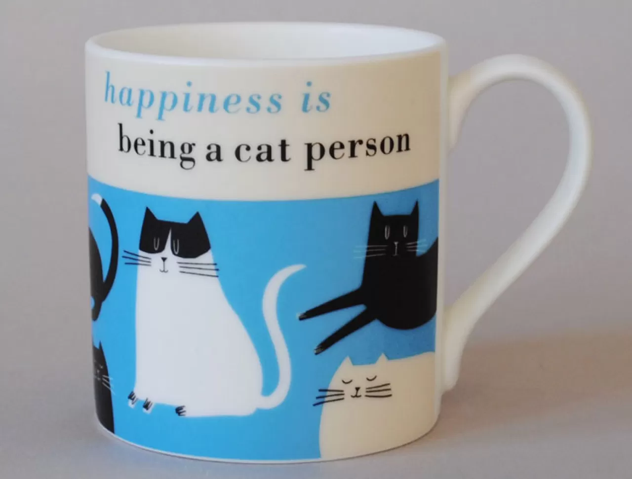 Cheap Repeat Repeat Happiness Cat Person Turquoise Mug