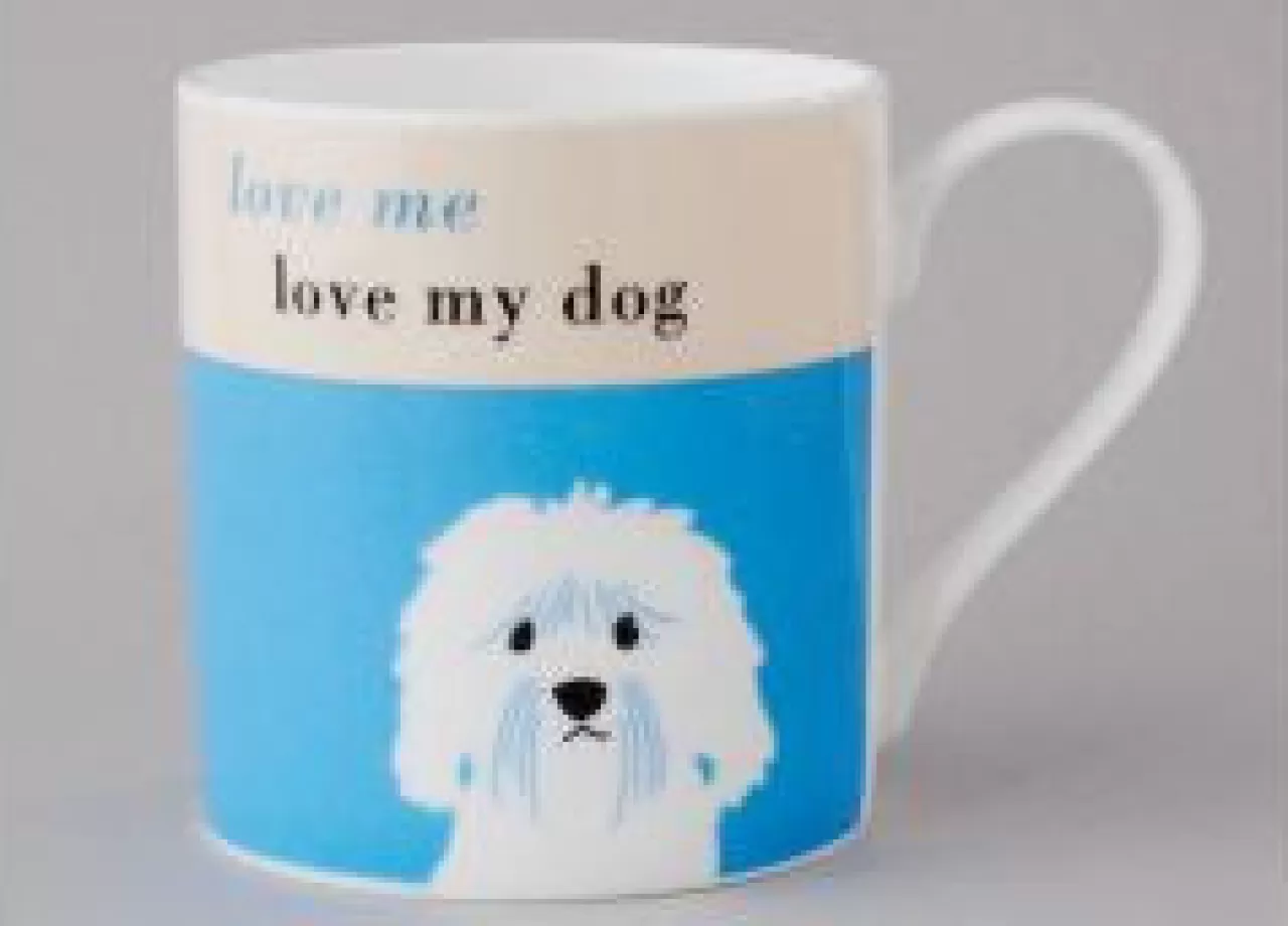 Cheap Repeat Repeat Happiness Cockapoo/Cavapoo Turquoise Mug