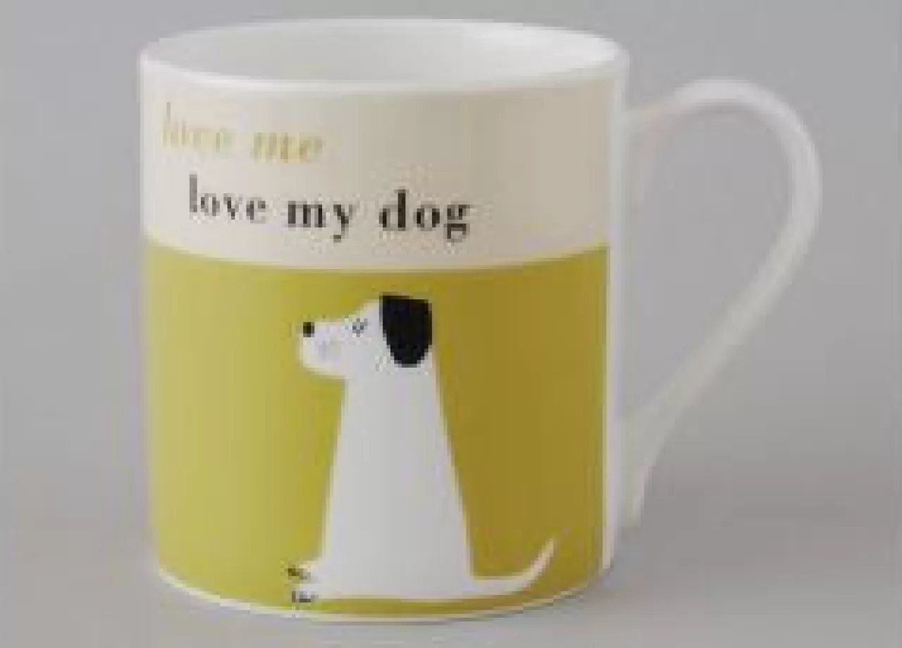 Cheap Repeat Repeat Happiness Dog Olive Mug