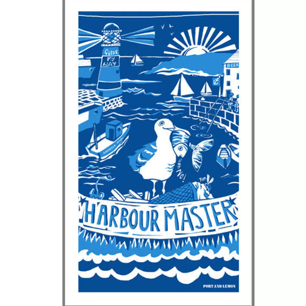 New Port & Lemon Harbour Master 100% Cotton Tea Towel