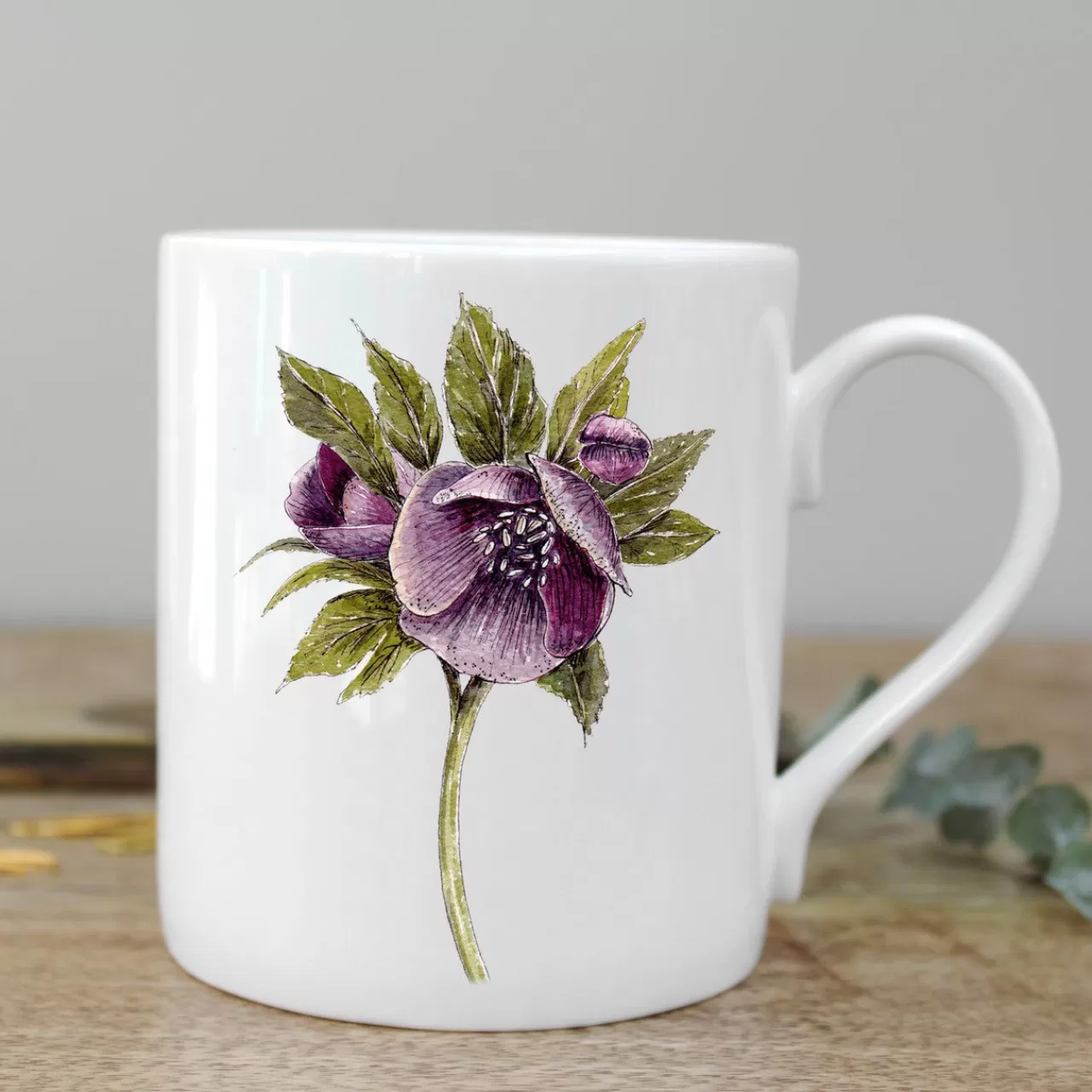 New Toasted Crumpet Hellebore Bone China Mug