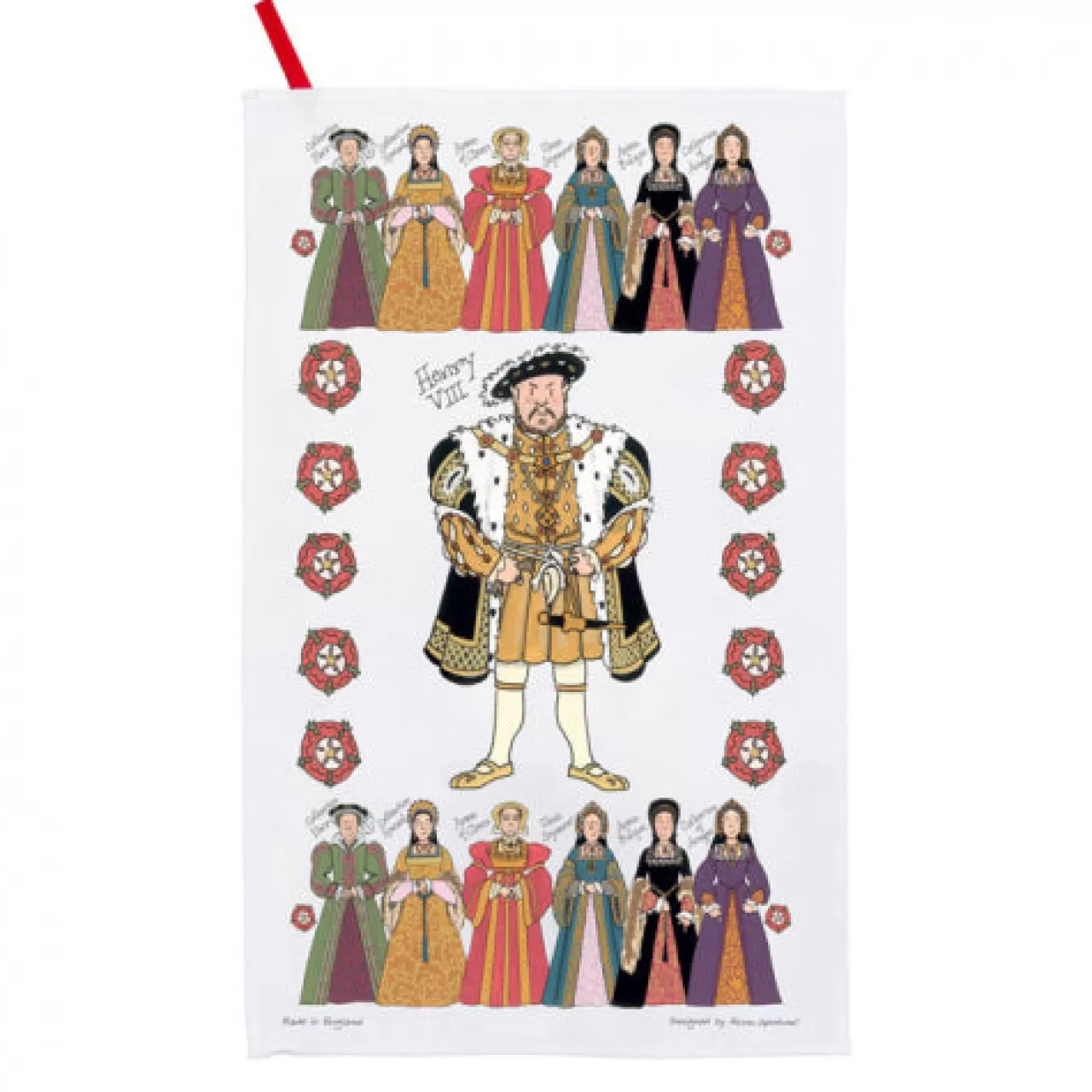 Cheap Alison Gardiner Henry Viii & His Wives Tea Towel