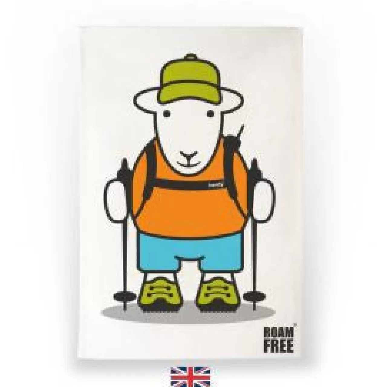 Fashion The Herdy Company Herdy Roam Free Orange Tea Towel