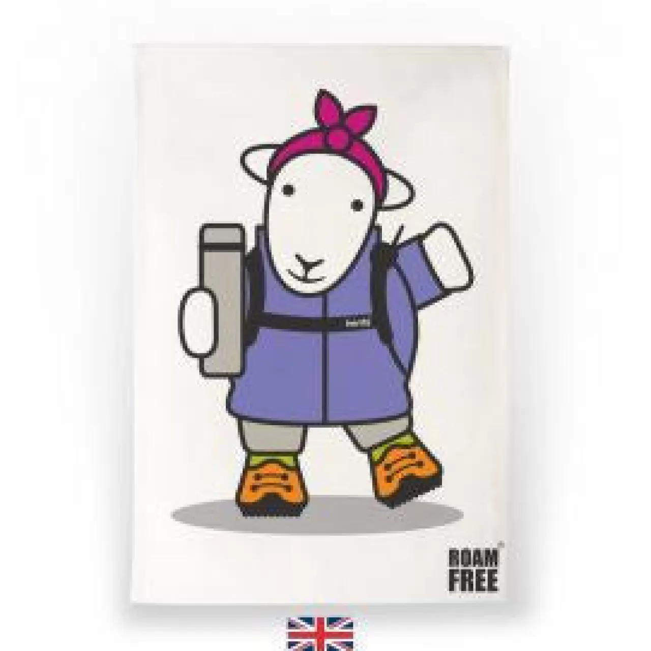 Fashion The Herdy Company Herdy Roam Free Purple Tea Towel